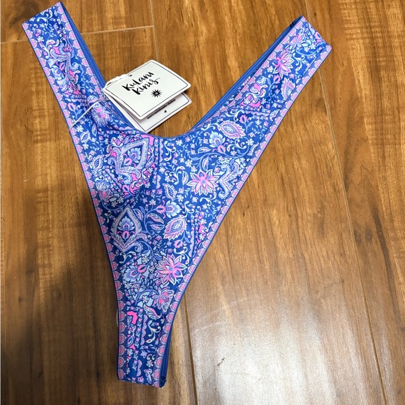 NWT Kulani Kinis Lilac Moon High Leg Thong - Picture 2 of 3